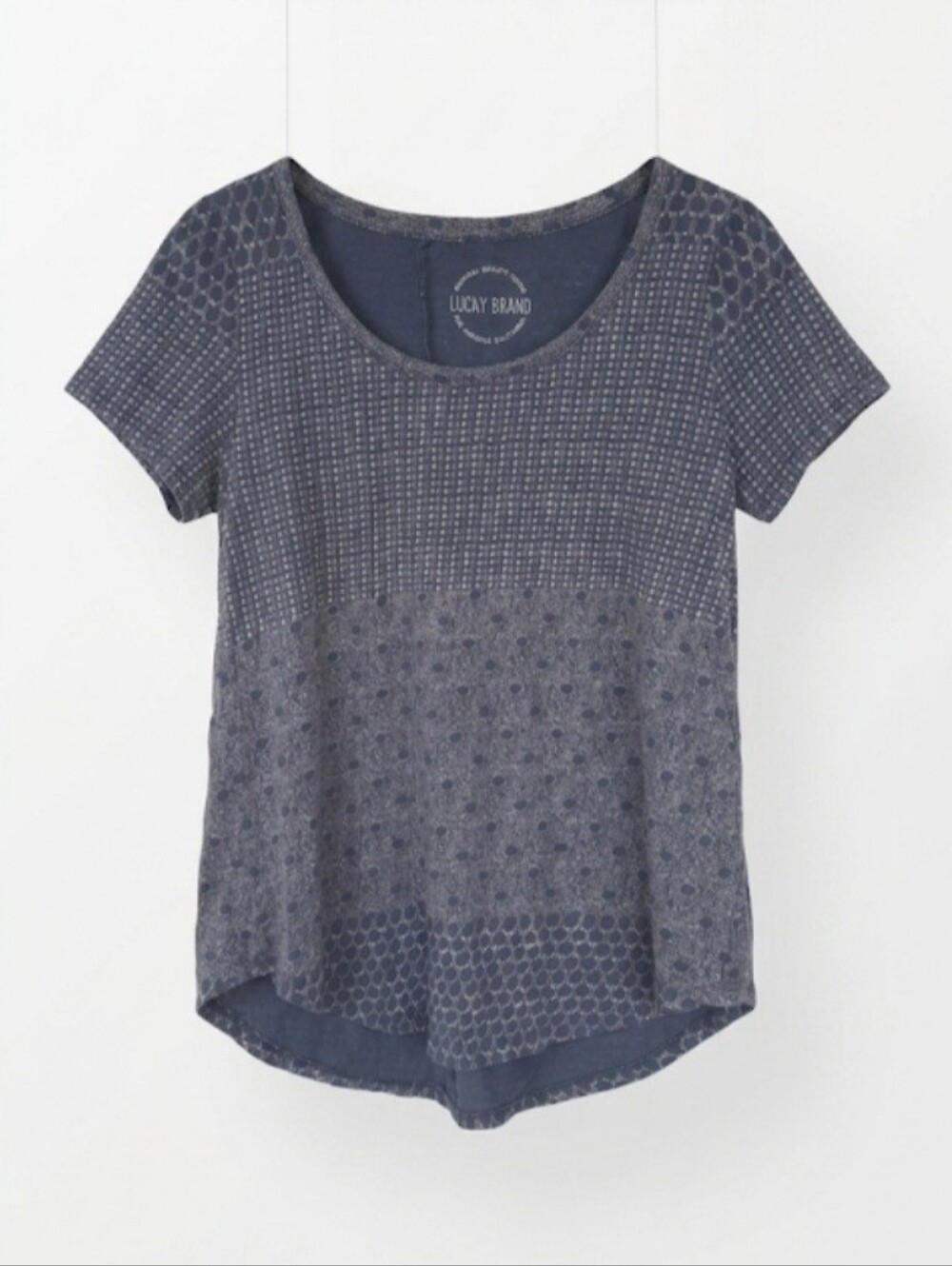 Lucky Brand Navy Blue Signature Style Top! - Picture 3 of 9